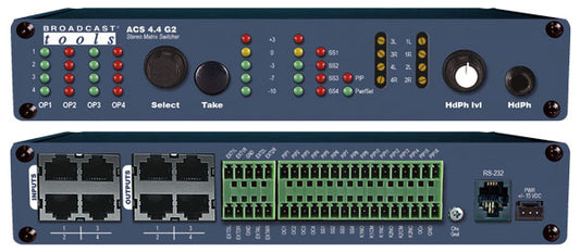 Broadcast Tools ACS 4.4 G2 – Analog Stereo Matrix Switcher - 305broadcast
