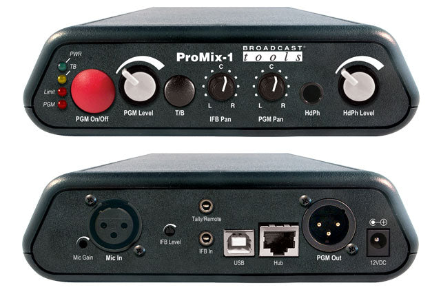 Broadcast Tools ProMix-1 – Single Channel Mixer with USB - 305broadcast