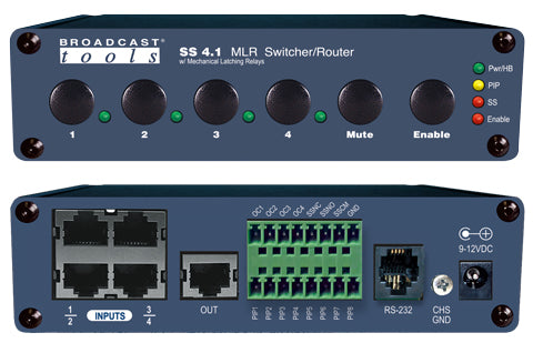 Broadcast Tools SS 4.1 MLR/RJ – RJ45 Switcher/Router - 305broadcast
