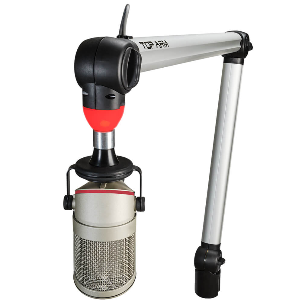 BIQUAD MICROPHONE TOP ARM (with or without ON AIR LIGHT) Two color (BLACK AND GREY) Three different sizes