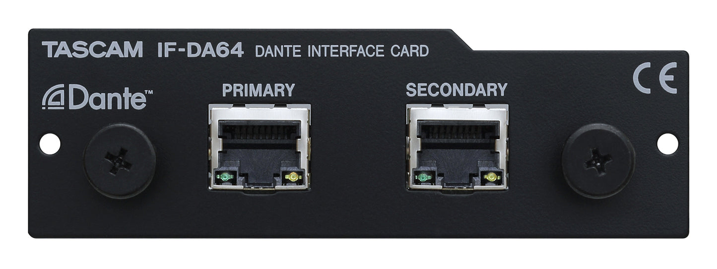 Tascam IF-DA64 64-in/64-out Dante interface card - 305broadcast