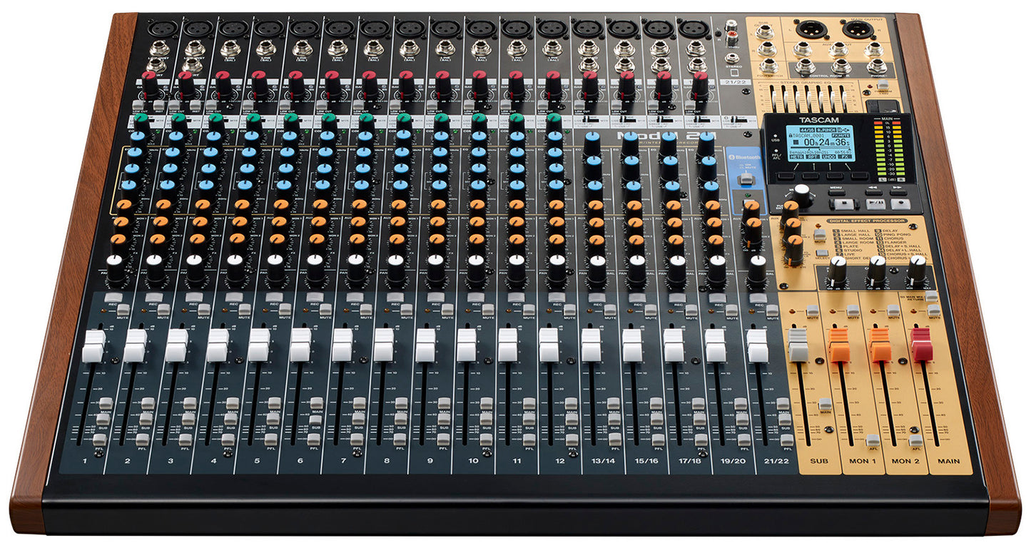 Tascam Model 2400 24-Track Flagship Analog Recording Console & Live Mixer with Audio Interface - 305broadcast