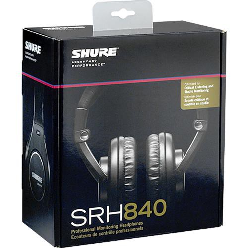 Shure SRH840 Professional Monitoring Headphones - Black - 305broadcast