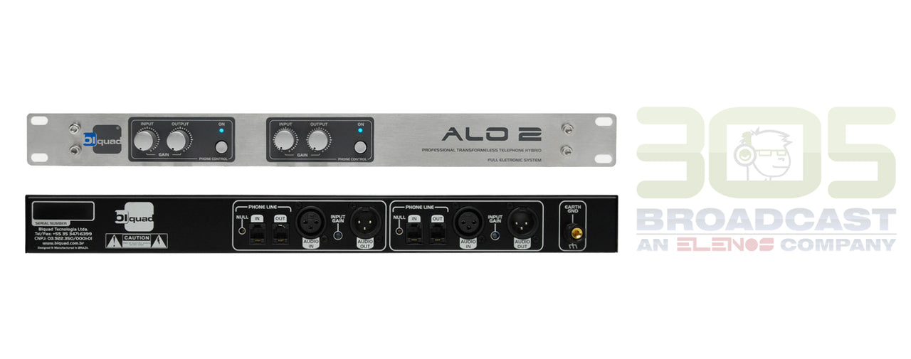 Telephone Hybrid 2 Lines Passive. MODEL: ALO2 - 305broadcast