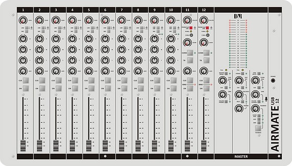 D&R Airmate-USB - 12 Ch Broadcast Radio On-air Console - 305broadcast