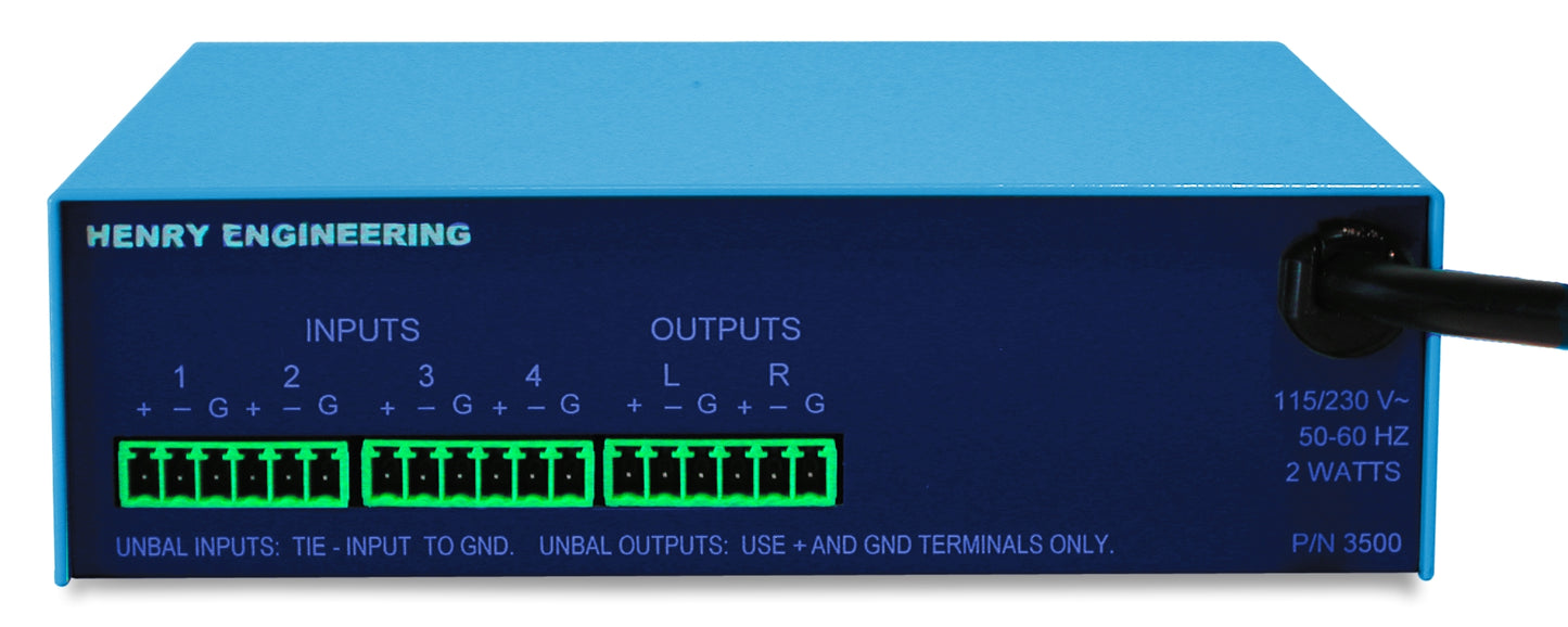 Henry Engineering MICROMIXER™ - FOUR-INPUT STEREO MIXER - 305broadcast