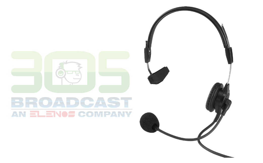 TELEX PH-88E Single-Sided Lightweight Headset, 12' (36M) Coiled Cord, (A4F Connector) - 305broadcast