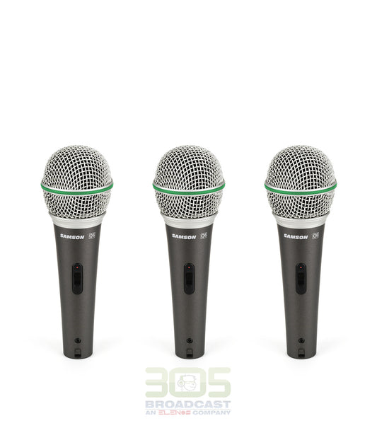 Samson Q6 Dynamic Microphone (3-Pack) - 305broadcast