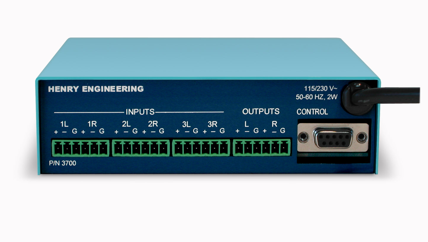 Henry Engineering STEREOSWITCH II™ - 3-INPUT STEREO AUDIO SWITCHER - 305broadcast