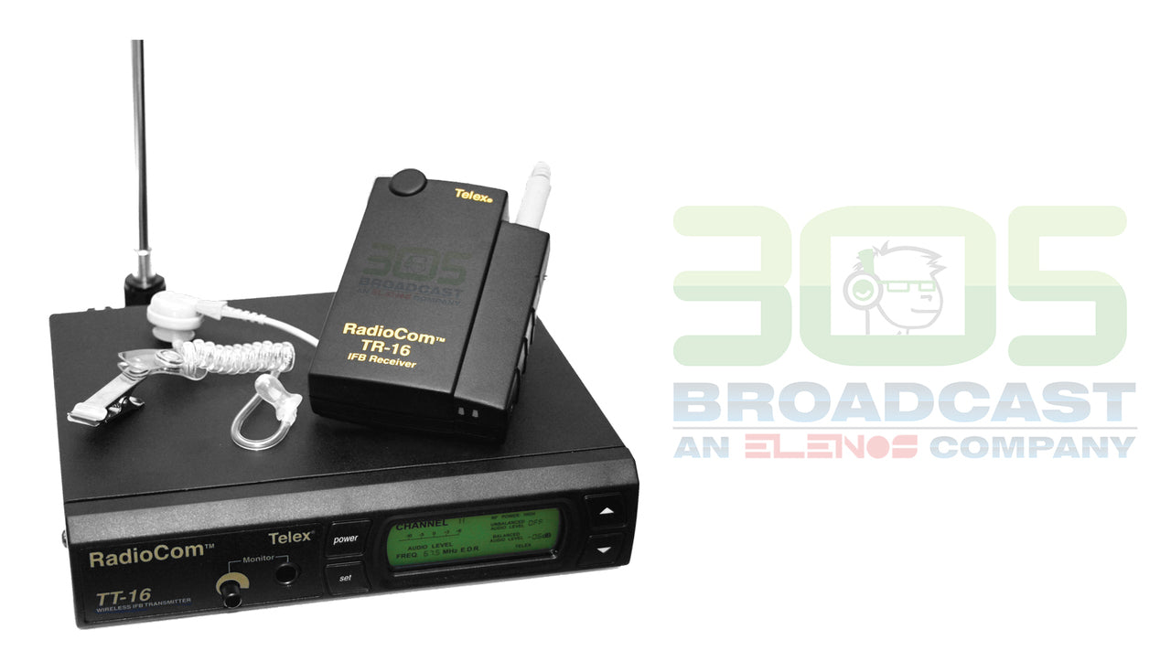 TELEX TR-16 Broadcast Wireless IFB Talent Receiver - 16 Channel - 305broadcast