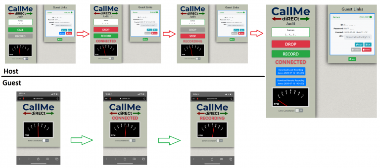 CallMe diRECt - Browser to Browser Communication