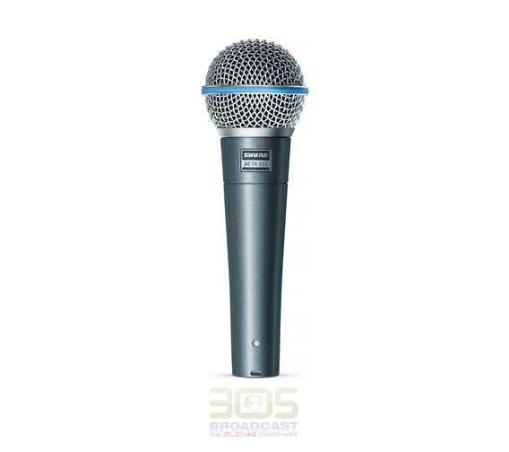 Shure BETA 58A Supercardioid Dynamic Vocal Microphone,Silver - 305broadcast