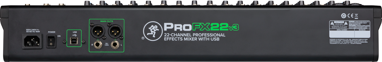 Mackie ProFX22v3 - Effects Mixers with USB - 305broadcast