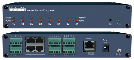 Broadcast Tools Audio Sentinel 4»Web – Web-based Analog Silence Detector