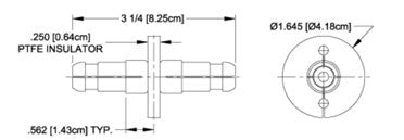 Myat 201-010  Insulator Connector, 1 5/8" Bullet - 305broadcast
