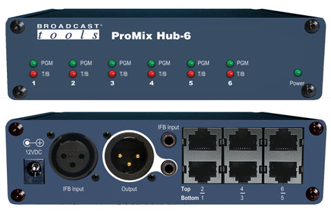 Broadcast Tools ProMix Hub-6 – IFB/Talkback Hub for ProMix