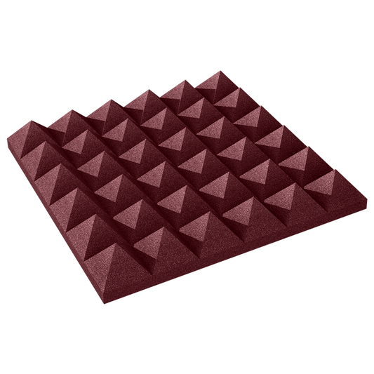 Auralex 2PYR22BUR_HP 2" Studiofoam Pyramid (Burgundy)