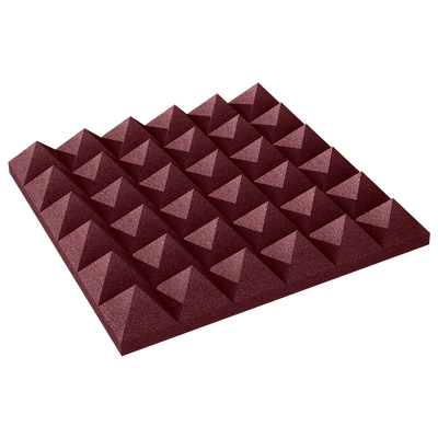 Auralex 2PYR22BUR_HP 2" Studiofoam Pyramid (Burgundy)