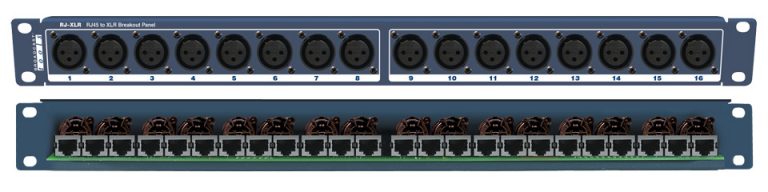 Broadcast Tools RJ-XLR 16F – RJ45 to XLR Breakout Panel