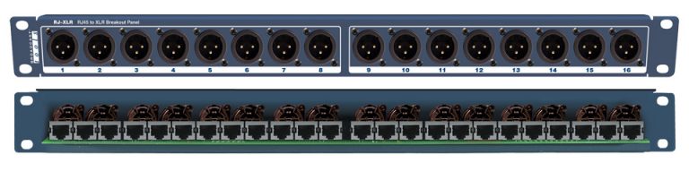 Broadcast Tools RJ-XLR 16M – RJ45 to XLR Breakout Panel