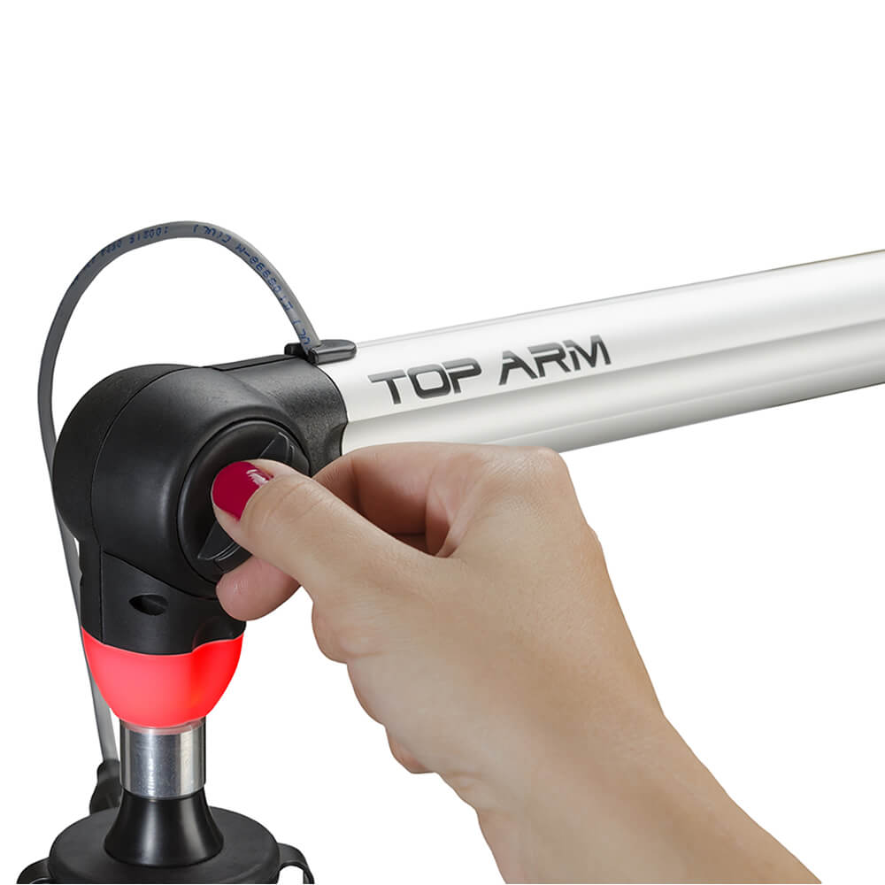 BIQUAD MICROPHONE TOP ARM (with or without ON AIR LIGHT) Two color (BLACK AND GREY) Three different sizes