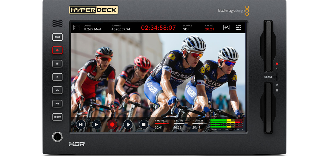 Blackmagic Design BMD-HYPERD/RSTEX8KHDR HyperDeck Extreme 8K HDR - 305broadcast