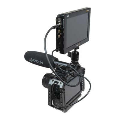 Blackmagic Design BMD-7VIDEOASSIST12G+AZDEN-SGM250MX Video Assist 7'' 12G HDR & Azden Professional Compact Cine Mic with Mini-XLR Output Bundle