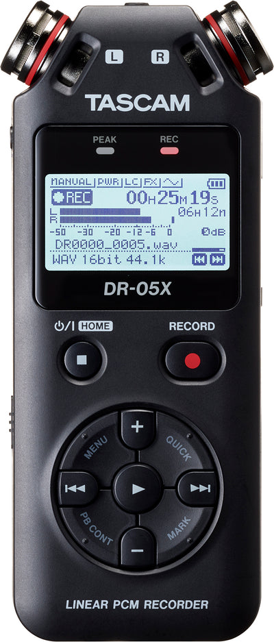 Tascam DR-05X 2-Channel Portable Handheld Recorder With USB Interface