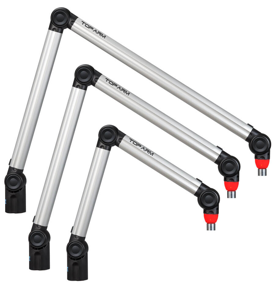 BIQUAD MICROPHONE TOP ARM (with or without ON AIR LIGHT) Two color (BLACK AND GREY) Three different sizes