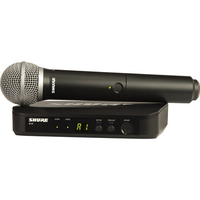 Shure BLX24/PG58 Wireless Microphone System with PG58 Handheld Vocal Mic, H10 - 305broadcast