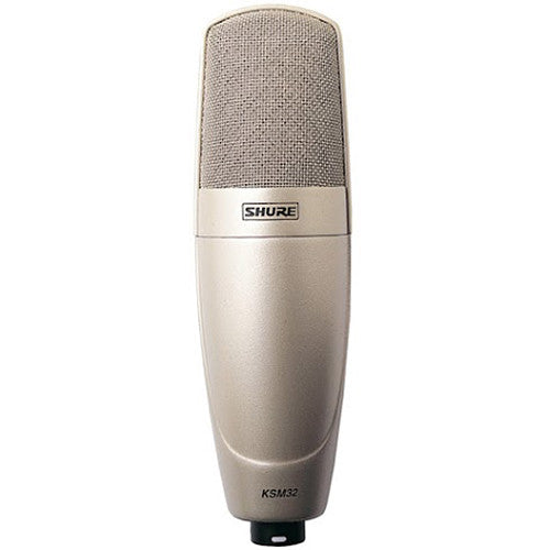 Shure KSM32/SL Embossed Single-Diaphragm Cardioid Condenser Studio Microphone, Champagne - 305broadcast