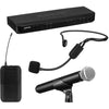 Shure BLX1288/P31 Dual Channel Combo Wireless System with PG58 Handheld and PGA31 Headset Microphones, H9 - 305broadcast