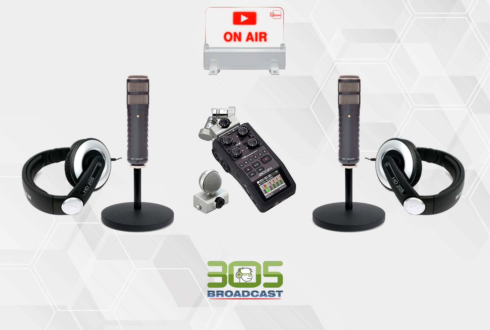 305 Podcaster Kit Silver - 305broadcast