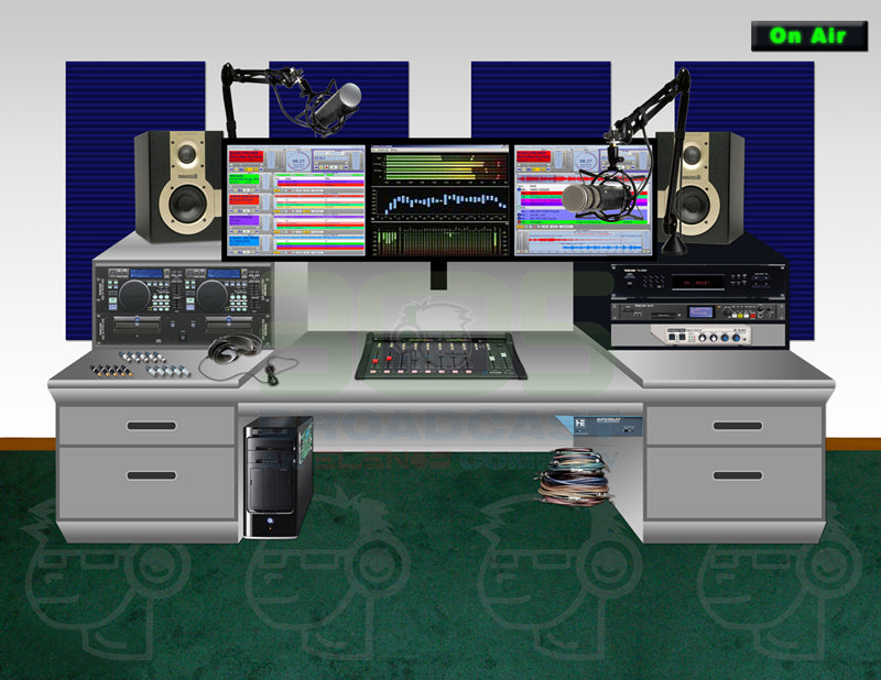 Complete On Air Broadcast control room Studio Combo Kit - 305 On Air Studio Basic - 305broadcast