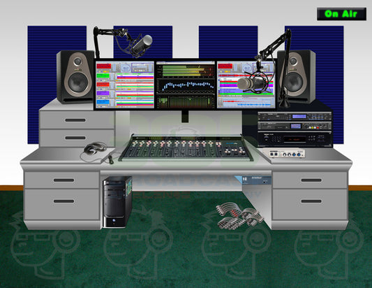Complete On Air Broadcast control room Studio Combo Kit - 305 On Air Studio medium - 305broadcast
