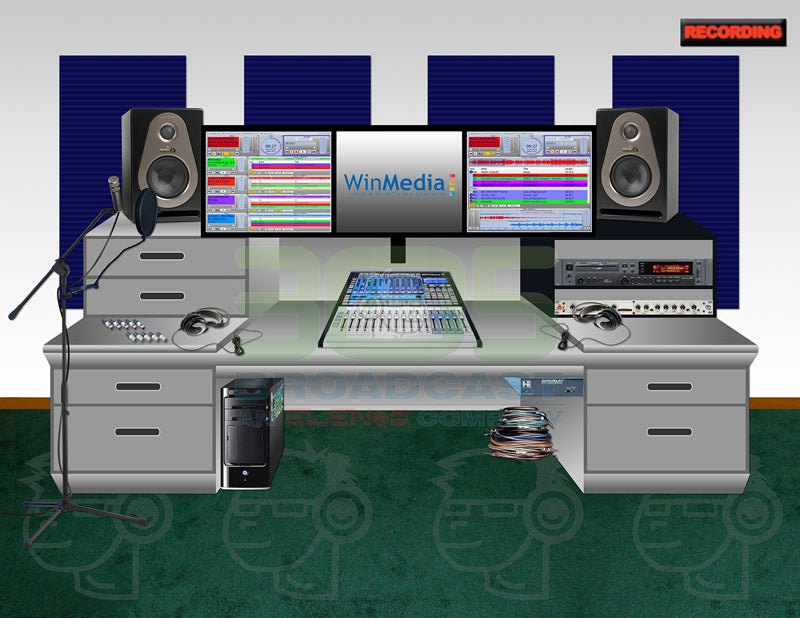 Complete Recording Studio for FM Station combo Kit - 305 Recording Studio Medium - 305broadcast