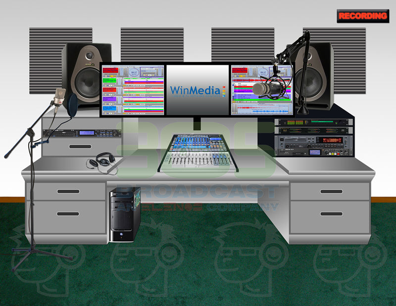 Complete Recording Studio for FM Station combo Kit - 305 Recording Studio Premium IP - 305broadcast