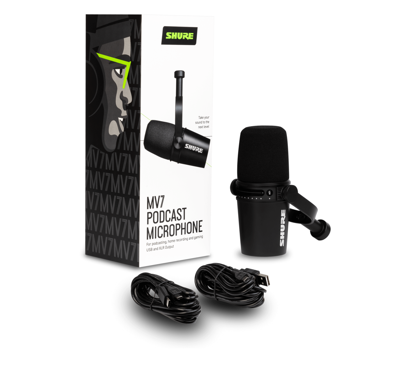 SHURE MV7 Podcast and Radio dynamic Microphone - 305broadcast