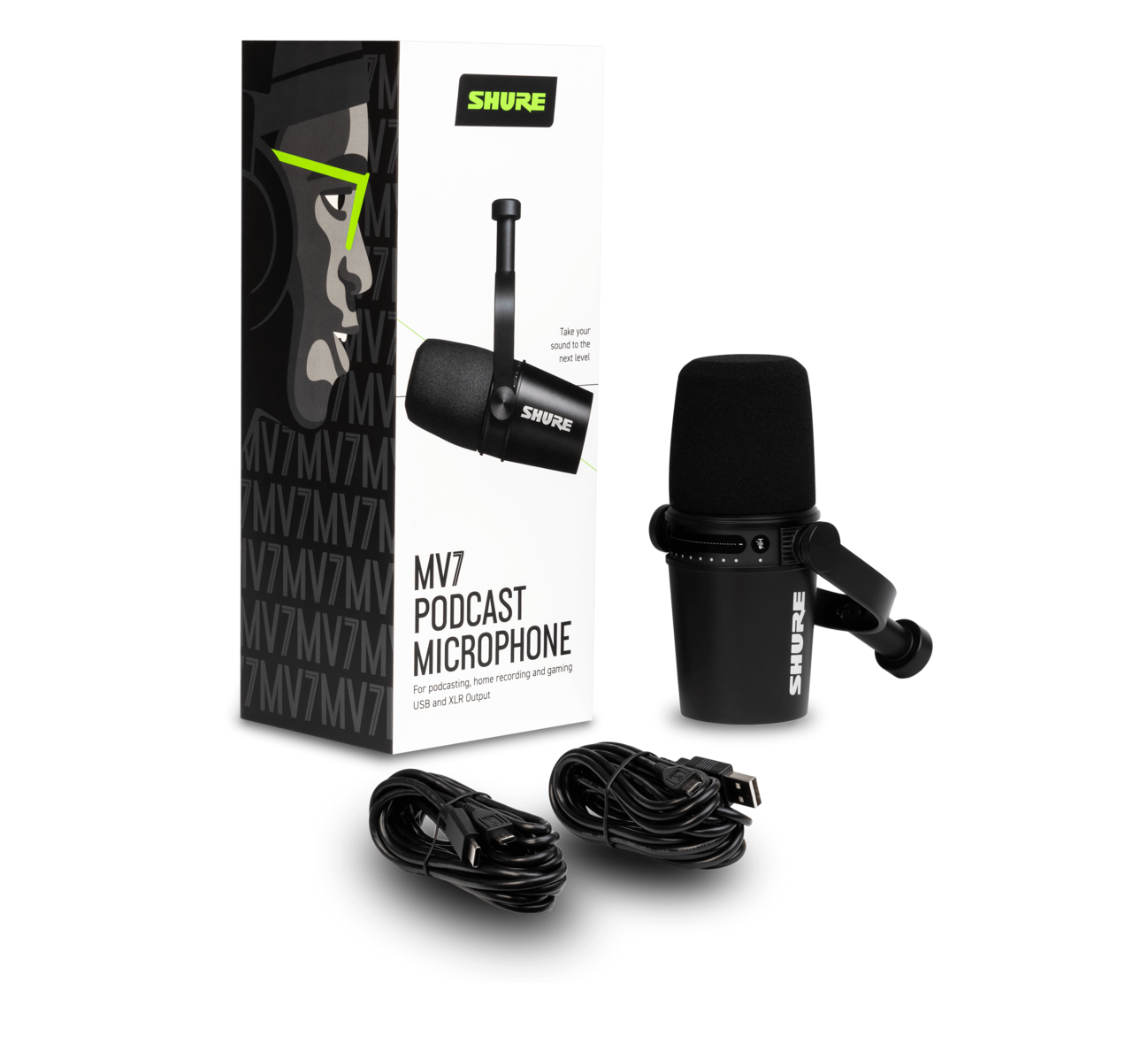 Shure MV7 Noir + Bras articulé + SRH440 - Microphone - Garantie 3 ans LDLC