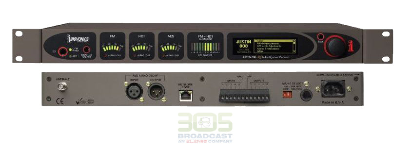 Inovonics JUSTIN 808 HD Radio Alignment Processor - 305broadcast