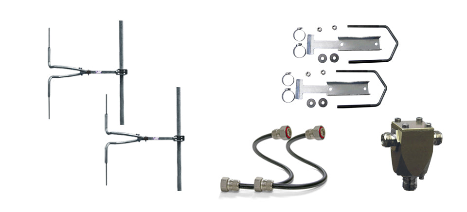 2 Bays Circular Polarization Tuned Antenna System 800 W - AKG8 - 305broadcast