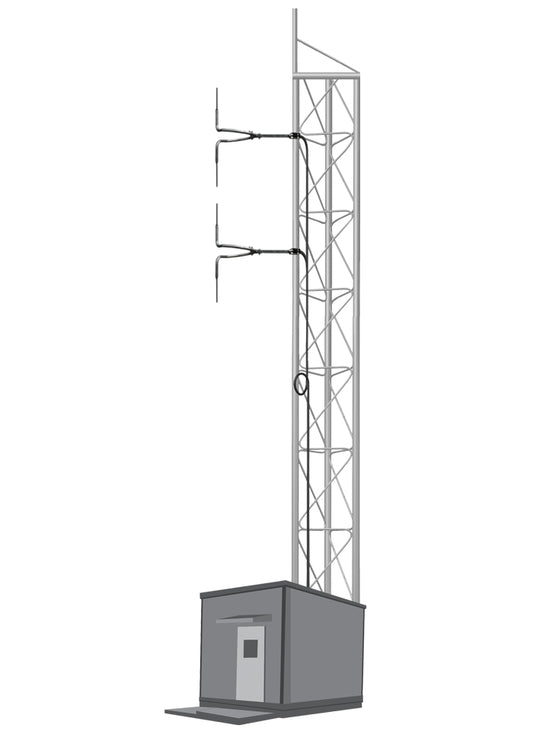 2 Bays Circular Polarization Tuned Antenna System 800 W - AKG8 - 305broadcast