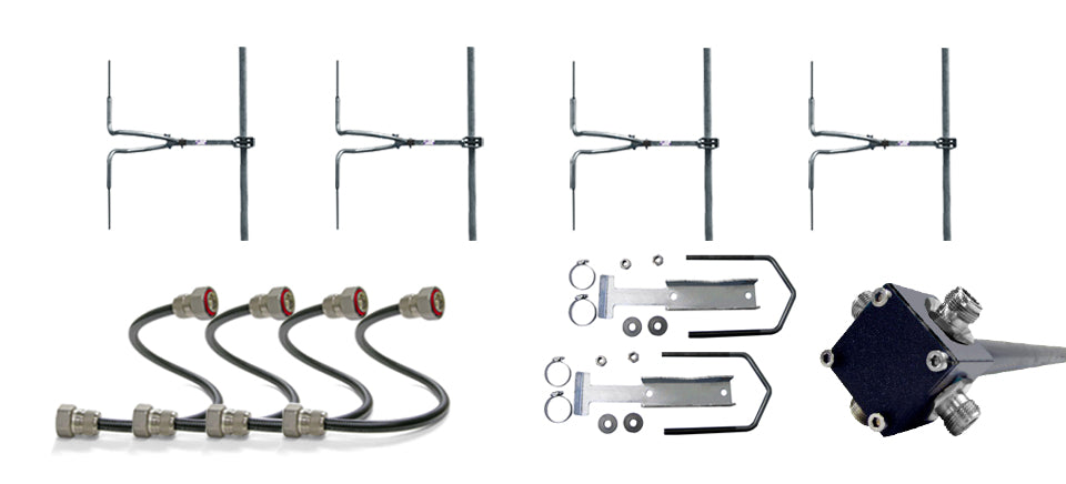 4 Bays Circular Polarization Tuned Antenna System 800 W - AKG8 - 305broadcast