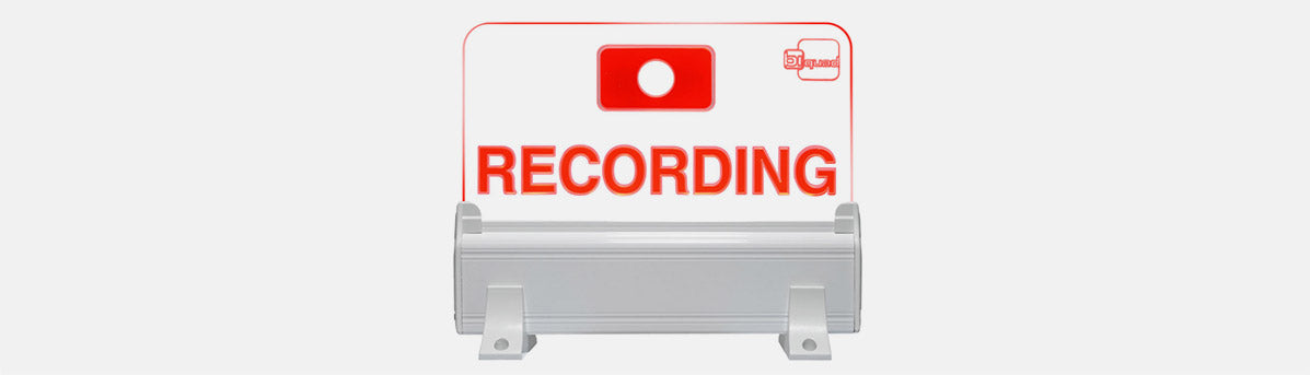 RECORDING LIGHT - Table top mount - 305broadcast