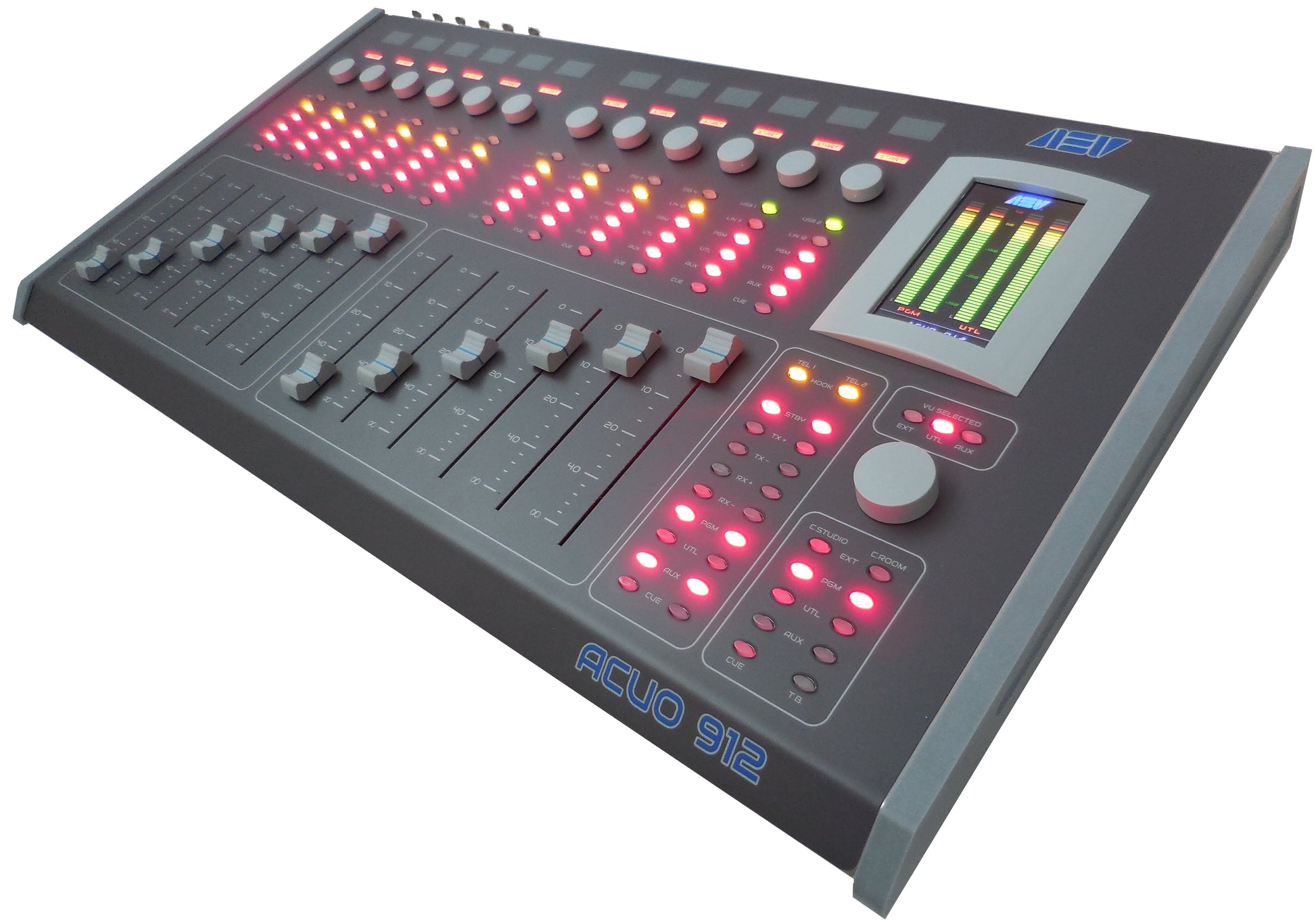 12 Channels Broadcast Consoles 6 Mics + 2 tel Hybrids - 305broadcast