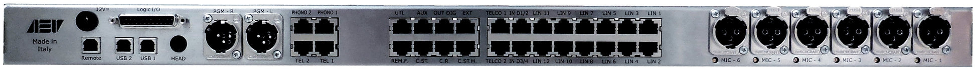 12 Channels Broadcast Consoles 6 Mics + 2 tel Hybrids - 305broadcast