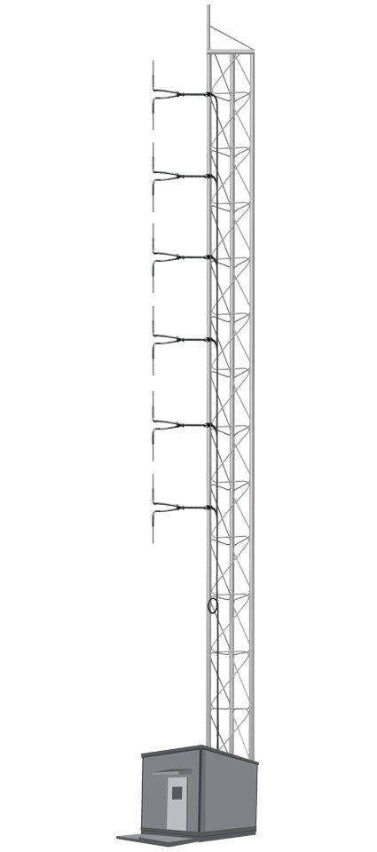 6 Bays Circular Polarization Tuned Antenna System 4.5 KW - AKG8 - 305broadcast