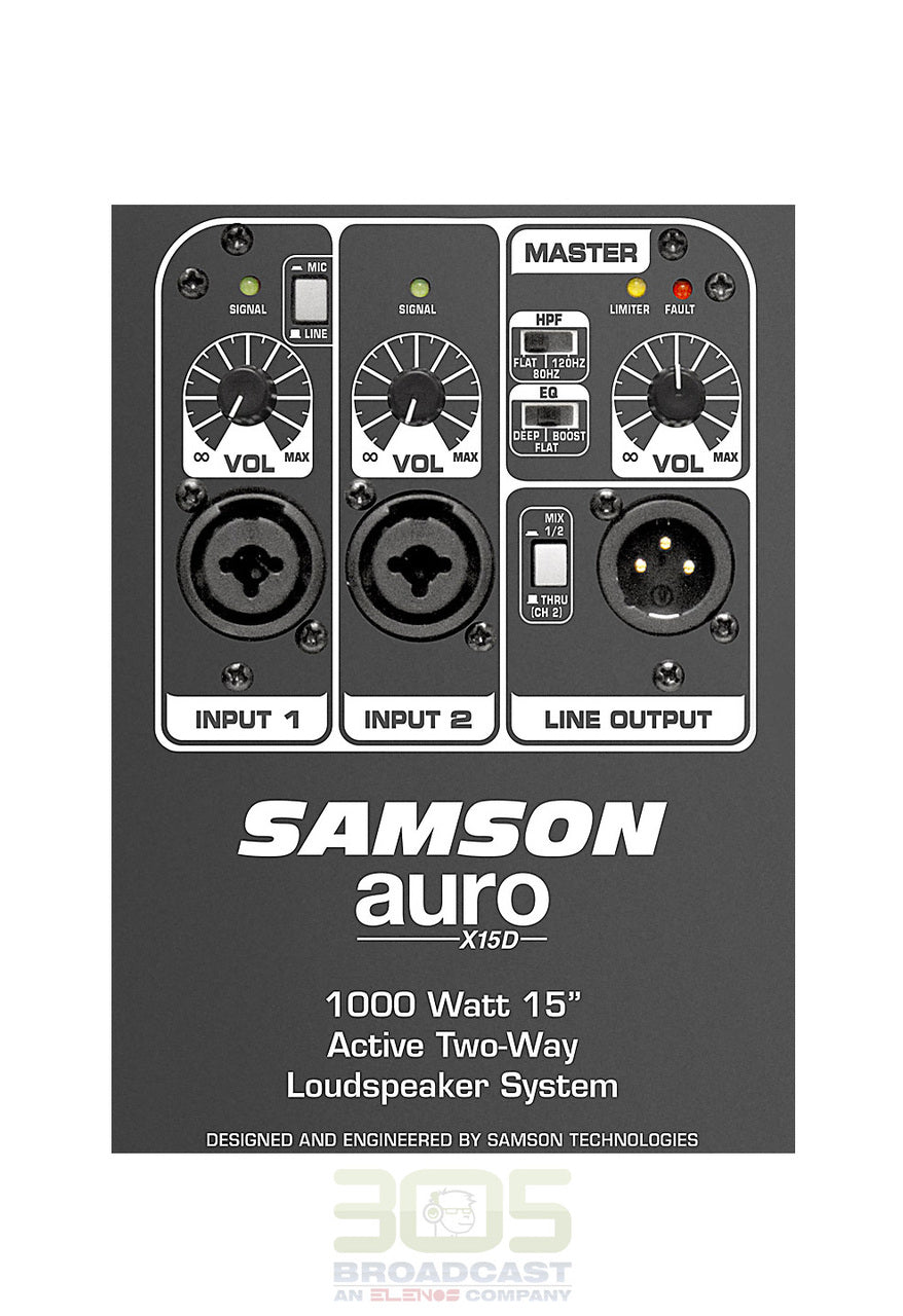 Auro X15D - 1000W 2-Way Active Loudspeaker - 305broadcast