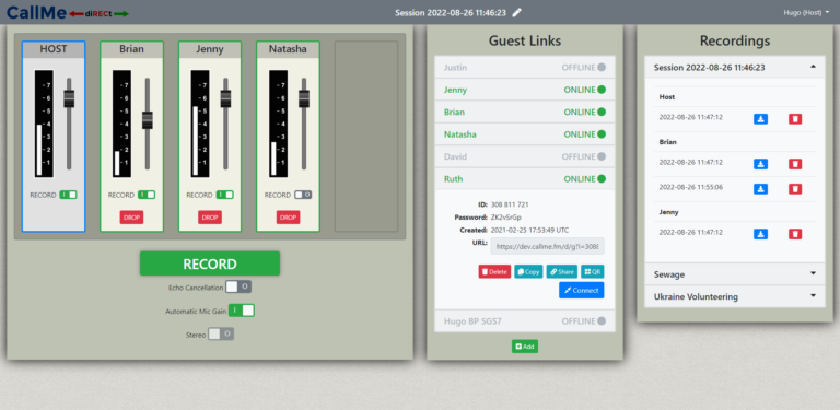 CallMe-CloudShow - Browser to Browser for 5 participants - 305broadcast