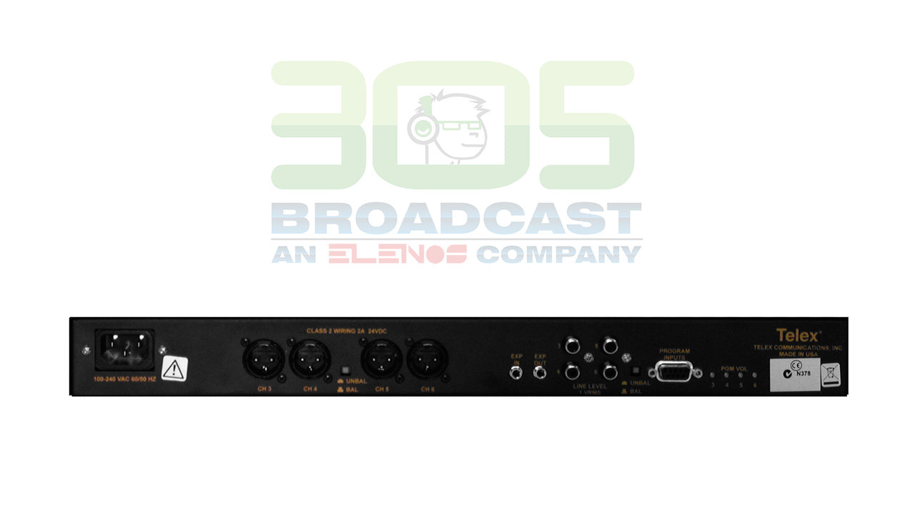 TELEX EMS-4001 Four Channel Expansion Master Station with 4.0 amp Power Supply - 305broadcast